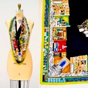 Nicole Miller Vintage Hookedonhoney 90s Silk Large Scarf